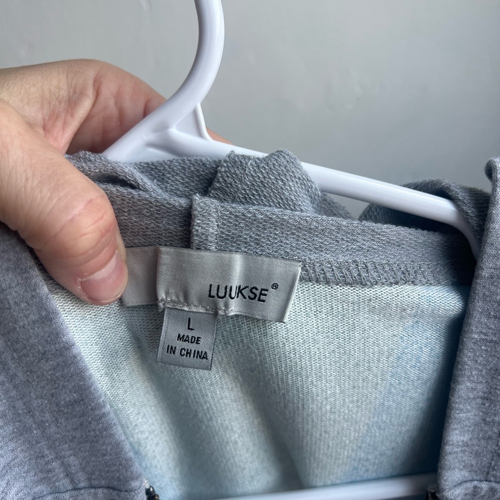 Luukse Zip Up Sweatshirt rainbow hoodie L - Picture 3 of 3